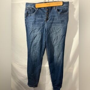 1822 Denim Women’s Size 14 Cropped Jeans Mid Rise Stretch Casual Chic